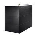 Reception Desk 1400x800mm L-Shaped Counter Table Black