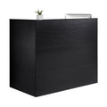 Reception Desk 1400x800mm L-Shaped Counter Table Black