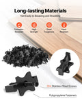 Composite Deck Fasteners 900pcs T Clips 6.5mm Black Hidden