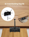 Composite Deck Fasteners 900pcs T Clips 6.5mm Black Hidden