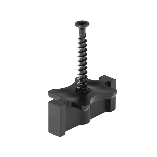 90PCS Hidden Deck Fasteners for Composite Decking Board, Universal Composite T Clips & Plastic Hidden Fasteners with Metal Screws,Polypropylene PP Clips Works with 6.5 mm Gaps, Black