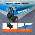 Solar Cover Reel 14ft Aluminum Pool Inground Wheels Sandbags