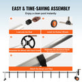 Aluminium Solar Pool Cover Reel 22ft with Wheels Sandbags