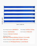 Pool Cover Water Bags 5 Pack 2560mm Double Chamber Screw Cap