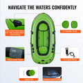 Bestway 4 Person Inflatable Fishing Boat 1158mm Oars Pump Seats
