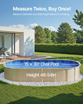 Oval Pool Liner 15x30ft 54in Wall Height Overlap Style
