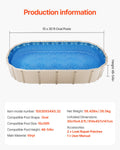 Oval Pool Liner 15x30ft 54in Wall Height Overlap Style