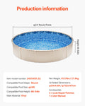 24ft Round Pool Liner 54in Wall Height Overlap Style