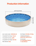 30ft Round Pool Liner 48-54inch Overlap Vinyl Above Ground