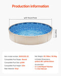 30ft Round Pool Liner 52in Wall Height Vinyl Replacement