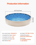 Uinbead 33ft Round Pool Liner 52in Wall Height Vinyl Replacement