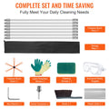 7 m Chimney Sweep Kit, w/ 7 Reinforced Nylon Flexible Rods, Ergonomic Chimney Cleaning Brush, 360-Degree Brush Chimney Cleaner, Rich Accessories for Fireplace Flue Home Use Fits most Pipes