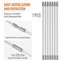 Chimney Sweep Kit 7m 7 Rods Flexible Brush Cleaner Fireplace
