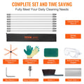 Chimney Sweep Kit 8m 8 Rods Flexible Brush Fireplace Cleaning