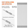 Chimney Sweep Kit 10m Rods Brush Cleaner Fireplace Flue