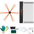 Chimney Sweep Kit 12m 12 Rods Flexible Brush Fireplace Cleaner