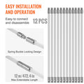 Chimney Sweep Kit 12m 12 Rods Flexible Brush Fireplace Cleaner