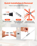 Chimney Sweep Kit 8m Extendable Brush Fireplace Cleaning Rods