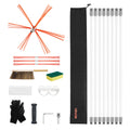 Chimney Sweep Kit 8m Extendable Brush Fireplace Cleaning Rods