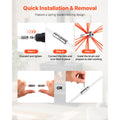 Chimney Sweep Kit, 12m Maximum Extendable Length Chimney Sweep, Chimneys Cleaning Kit with Bristle Replacements & Goggles, 90° Bendable Fireplace Cleaning Tool, for Square, Rectangle Chimneys
