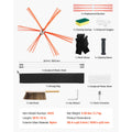 Chimney Sweep Kit, 12m Maximum Extendable Length Chimney Sweep, Chimneys Cleaning Kit with Bristle Replacements & Goggles, 90° Bendable Fireplace Cleaning Tool, for Square, Rectangle Chimneys