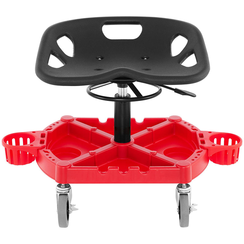 Rolling Garage Stool, 300LBS Capacity, Adjustable Height from 18 in to 23 in, 360-degree Swivel Wheels (4\