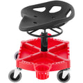 Rolling Garage Stool, 300LBS Capacity, Adjustable Height from 18 in to 23 in, 360-degree Swivel Wheels (4\