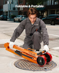 Magnetic Lid Lifter Dolly 600kg Steel Manhole Cover Lifting Tool
