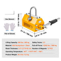 Magnetic Lifter, 400 kg/880 lbs Pulling Capacity, 2.5 Safety Factor, Neodymium & Steel, Lifting Magnet with Release, Permanent Lift Magnets, Heavy Duty Magnet for Hoist, Shop Crane, Block, Board