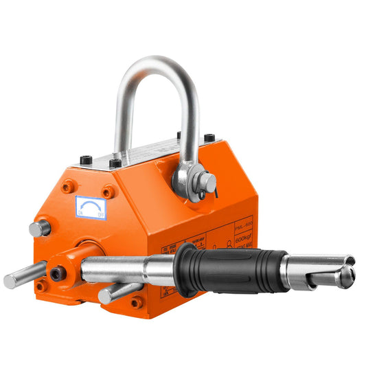Magnetic Lifter, 600 kg Pulling Capacity, 2.5 Safety Factor, Neodymium & Steel, Lifting Magnet with Release, Permanent Lift Magnets, Heavy Duty Magnet for Hoist, Shop Crane, Block, Board