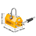 Magnetic Lifter, 1000kg Pulling Capacity, 2.5 Safety Factor, Neodymium & Steel, Lifting Magnet with Release, Permanent Lift Magnets, Heavy Duty Magnet for Hoist, Shop Crane, Block, Board