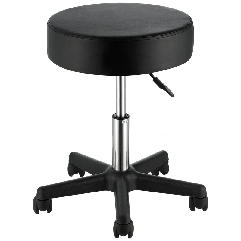 Rolling Stool 400LBS Adjustable Height Swivel Chair Black
