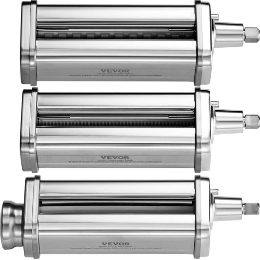 3Pcs KitchenAid Pasta Attachment Roller Cutter Mixer Set