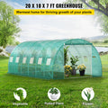 Walk-in Tunnel Greenhouse 20x10x7ft Galvanized Frame Waterproof