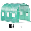 Walk-in Tunnel Greenhouse 3x2x2m Galvanised Steel Frame Zipper Door