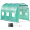 Walk-in Tunnel Greenhouse 3x2x2m Galvanised Steel Frame Zipper Door