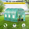 Walk-in Tunnel Greenhouse 3x2x2m Galvanised Steel Frame Zipper Door