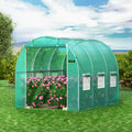 Walk-in Tunnel Greenhouse 3x2x2m Galvanised Steel Frame Zipper Door