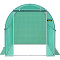 Walk-in Tunnel Greenhouse 3x2x2m Galvanised Steel Frame Zipper Door