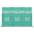 Walk-in Tunnel Greenhouse 3x2x2m Galvanised Steel Frame Zipper Door