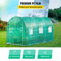 Walk-in Tunnel Greenhouse 12x7x7ft Galvanized Frame Waterproof