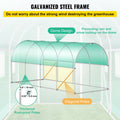Walk-in Tunnel Greenhouse 15x7x7ft Galvanized Frame Waterproof