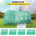 Walk-in Tunnel Greenhouse 15x7x7ft Galvanized Frame Waterproof