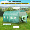 Walk-in Tunnel Greenhouse 15x7x7ft Galvanized Frame Waterproof