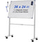 Mobile Double Sided Magnetic Whiteboard 60x90cm w/ Stand