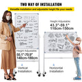 Mobile Double Sided Magnetic Whiteboard 60x90cm w/ Stand