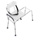 Sliding Transfer Bench Shower Chair Cut-Out Seat Reversible Backrest