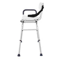 Sliding Transfer Bench Shower Chair Cut-Out Seat Reversible Backrest