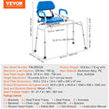 Sliding Tub Transfer Bench 360 Swivel Seat Height Adjustable 330LBS