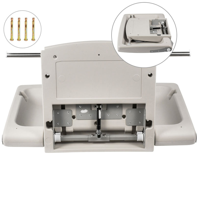 Horizontal Baby Changing Table Wall-mounted Baby Diaper Changing Station Vertical Fold Down Baby Changing Table